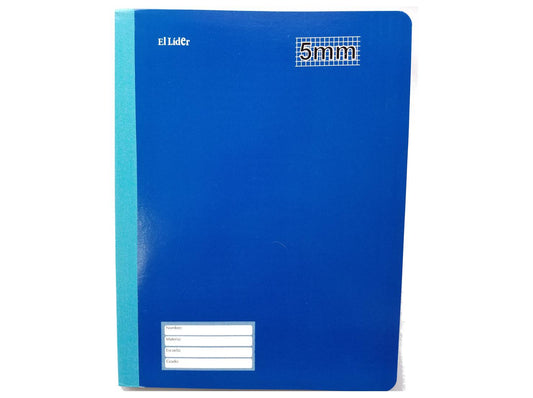LIDER LIBRETA CUADRICULADA 5MM, 7MM, 9MM A ESCOGER