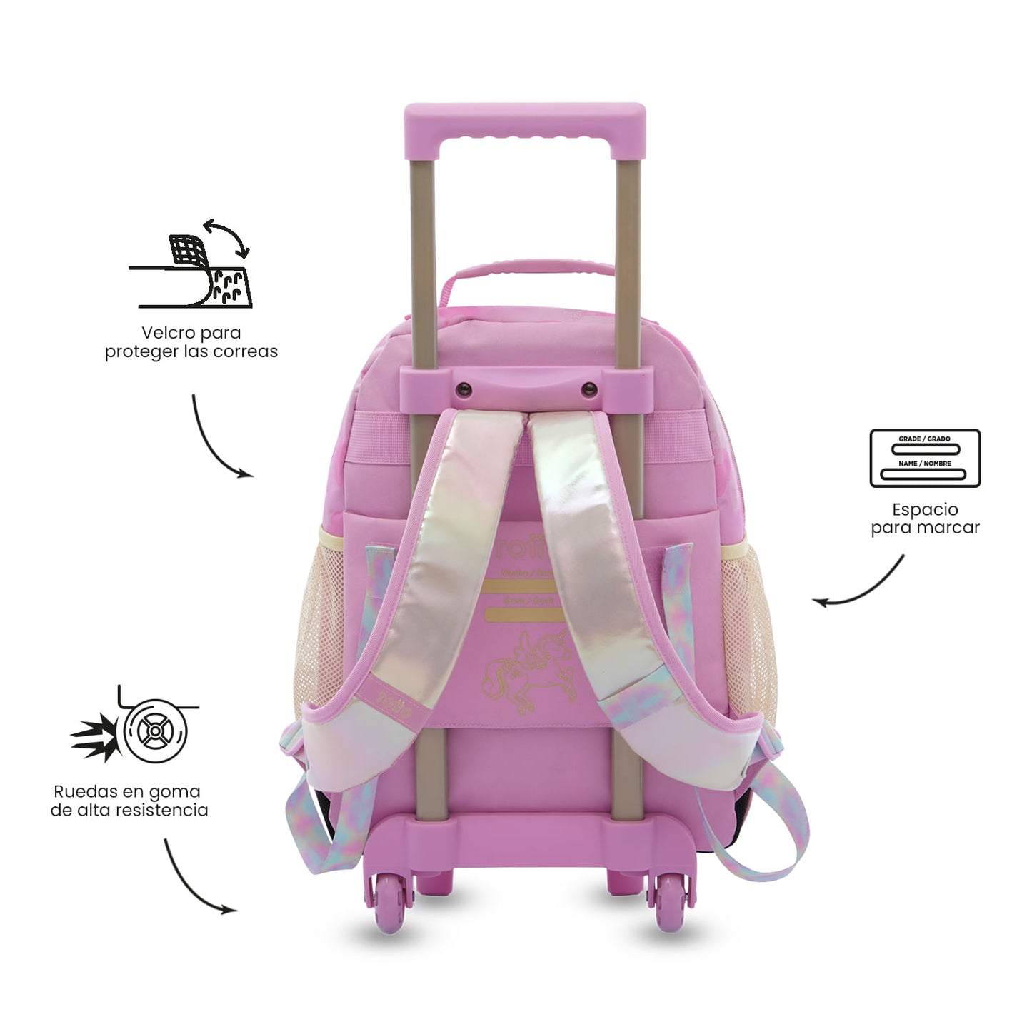 TOTTO MOCHILA CON RUEDAS UNICORN KISSES