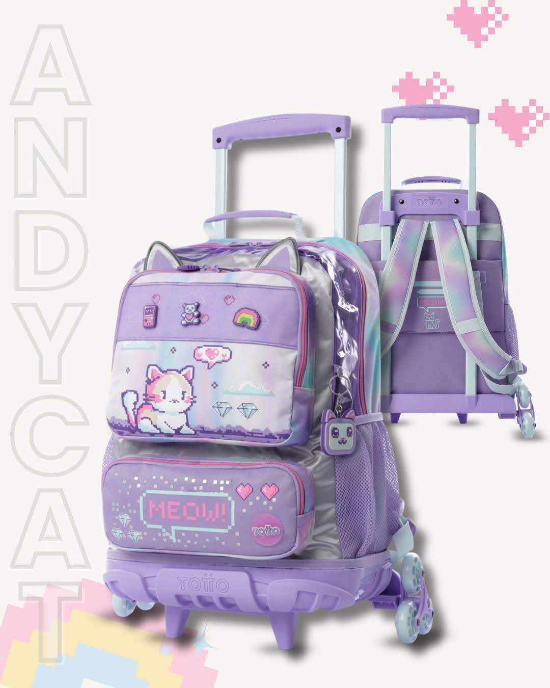 TOTTO Mochila de Ruedas Andy Cat