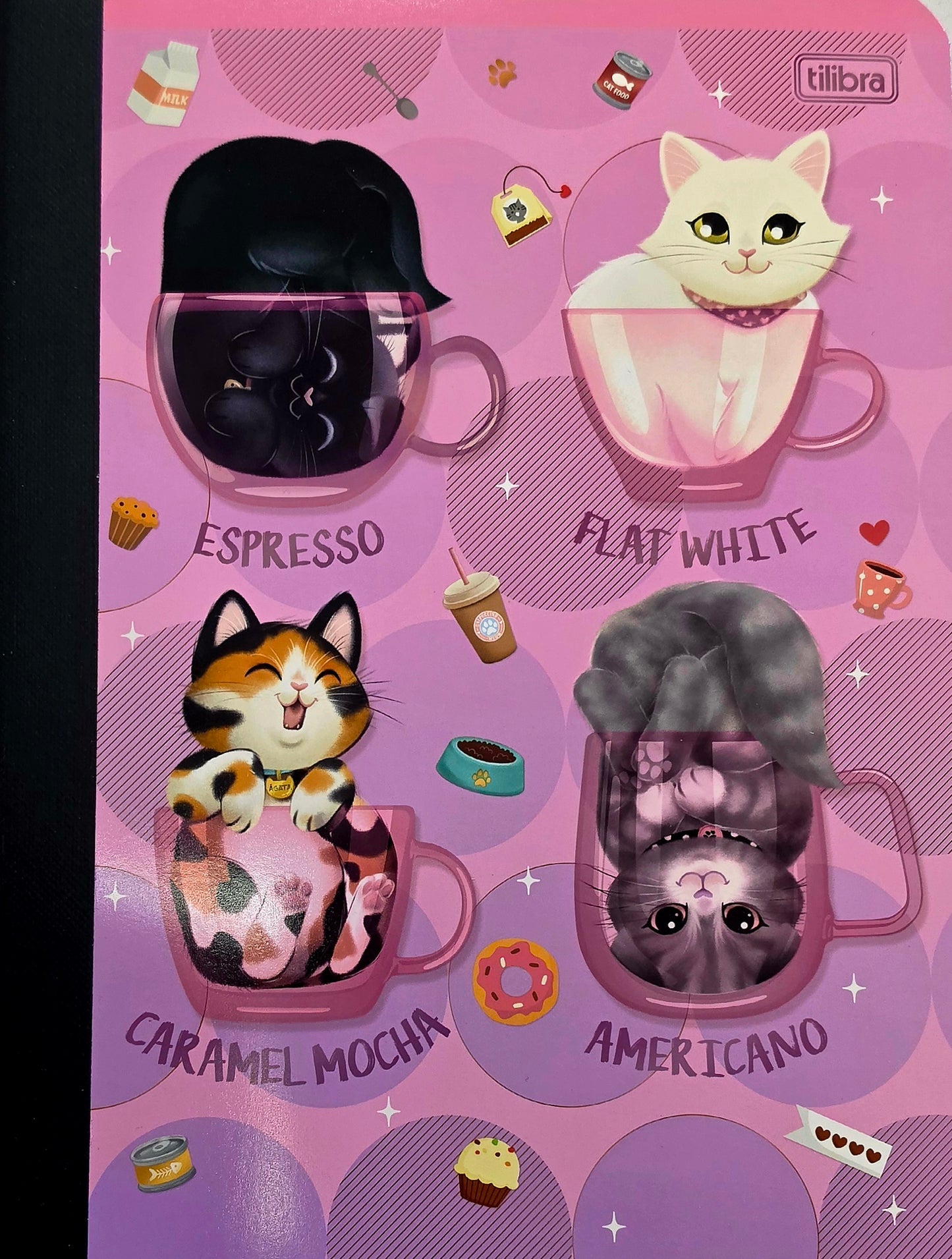 Libretas Cosidas Tilibra Diseños De Gatos