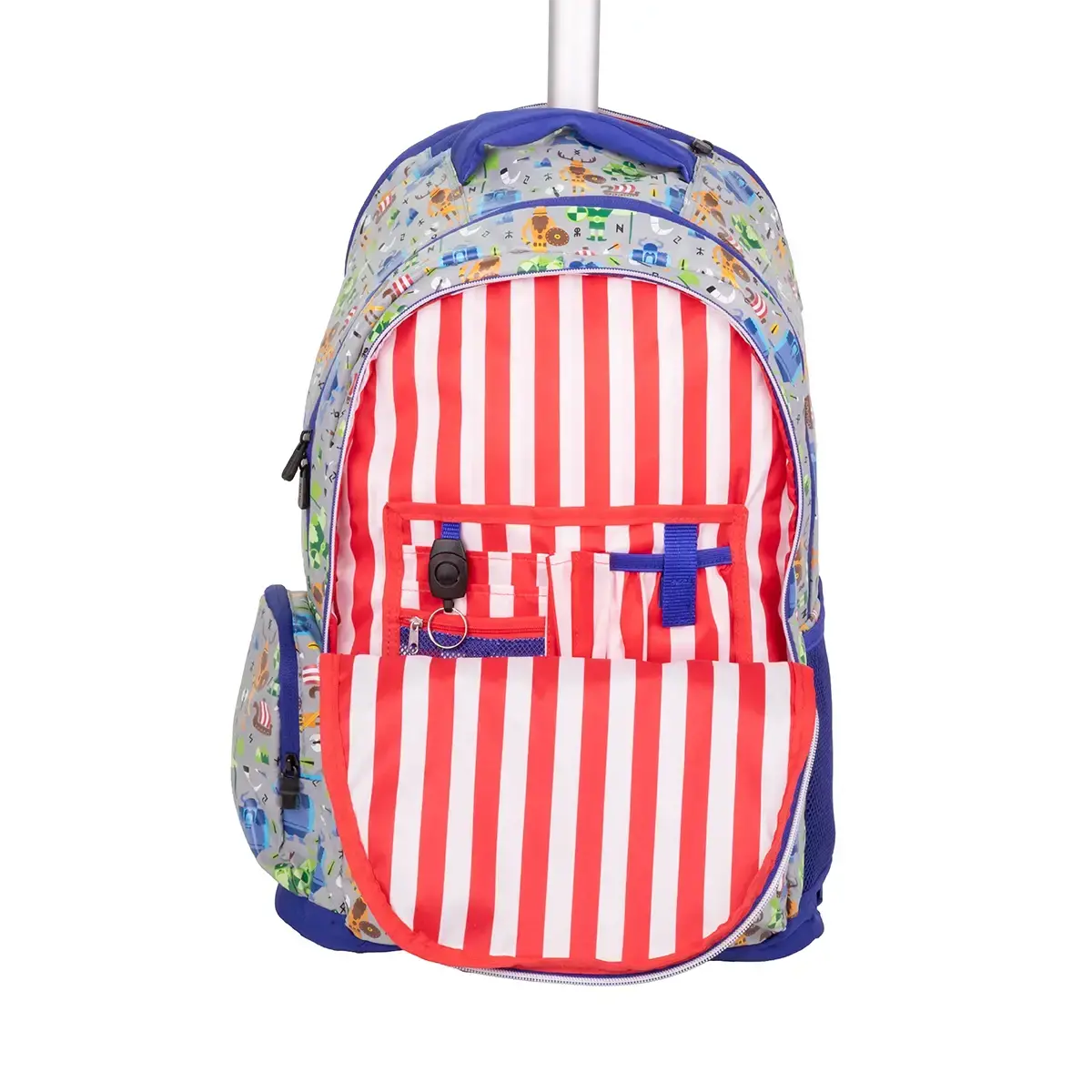 Mochila con ruedas 6 cremalleras (25 l) serie especial Vikngs, azul