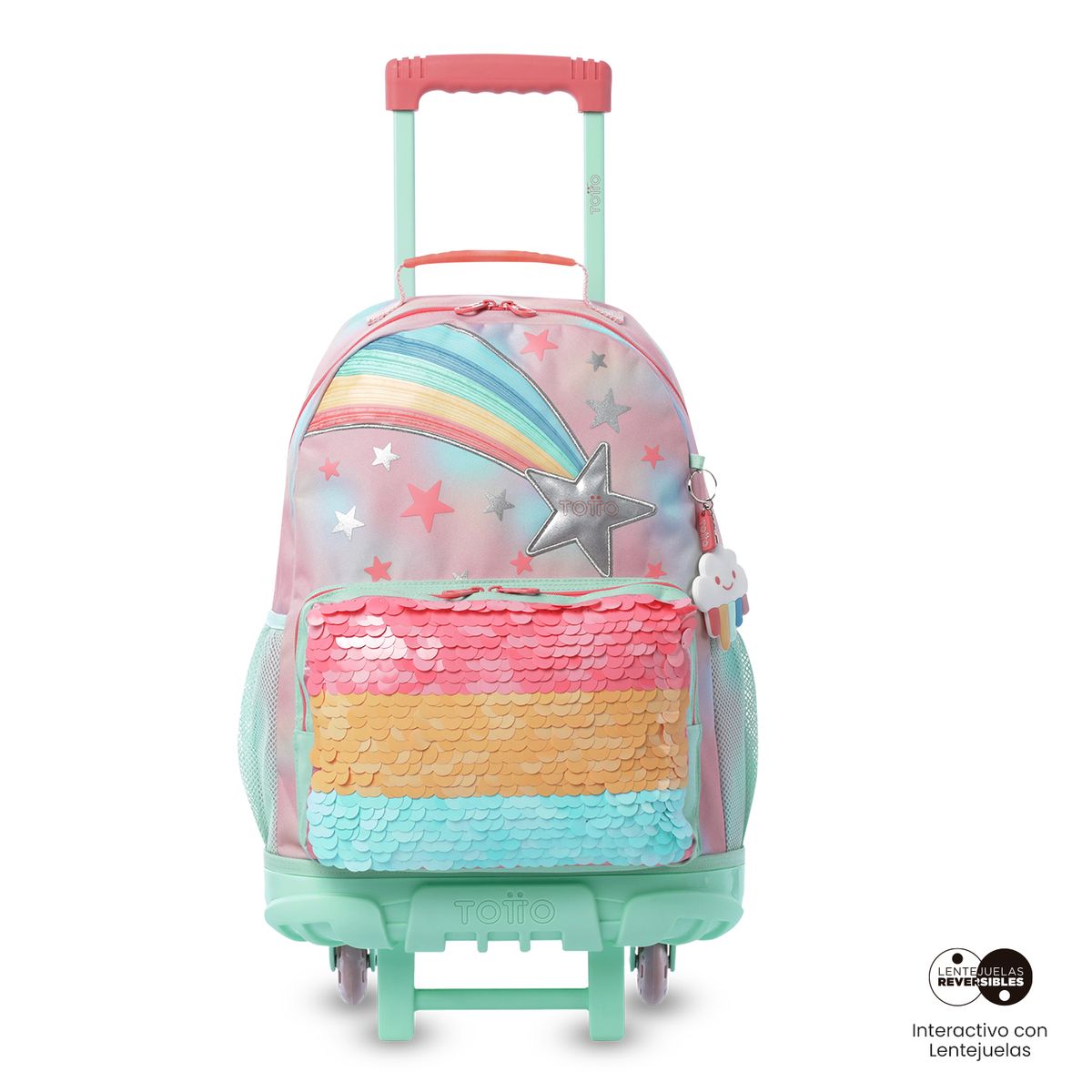 TOTTO MOCHILA CON RUEDAS RAINBOW STAR