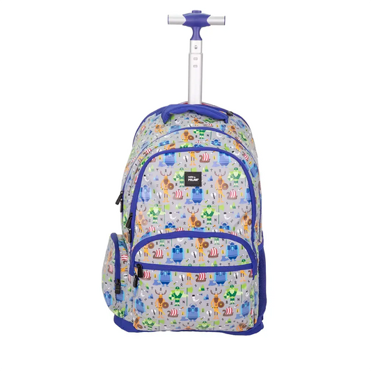 Mochila con ruedas 6 cremalleras (25 l) serie especial Vikngs, azul