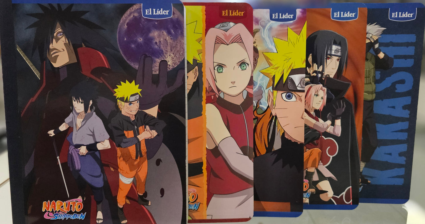 EL LÍDER LIBRETAS COCIDAS REGULARES NARUTO SHIPPUDEN